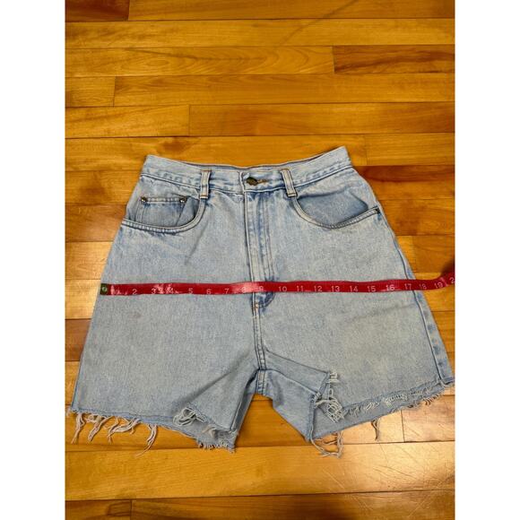 Vintage 90s Jean Shorts by Cristina, High Rise Light Wash Cutoff, W24", Fits 0-2 - Picture 8 of 10